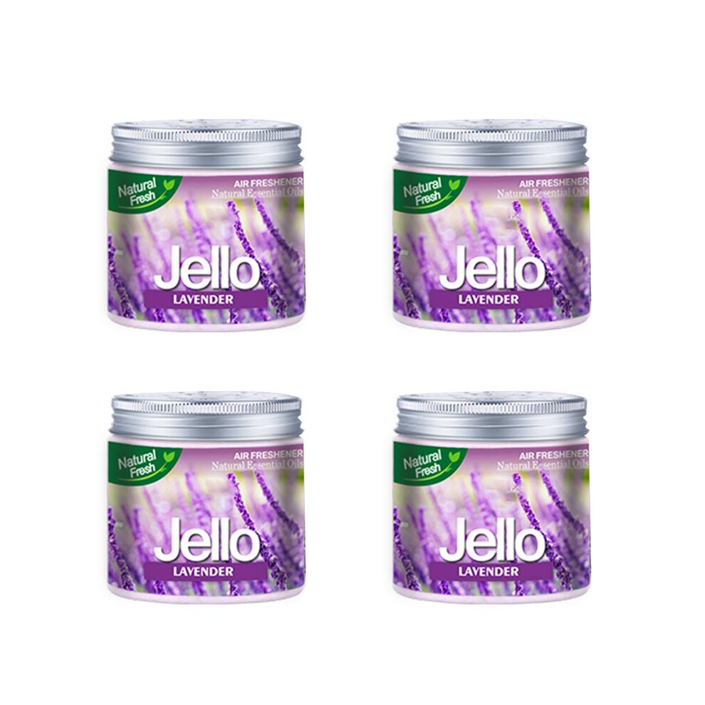 4X Car 220g Jello Perfume Air Freshener Car Balm Deodorizing Long-Lasting Fragrance Scent Auto Aromatherapy LAVENDER-image-OPC-PTQQV26-NEW