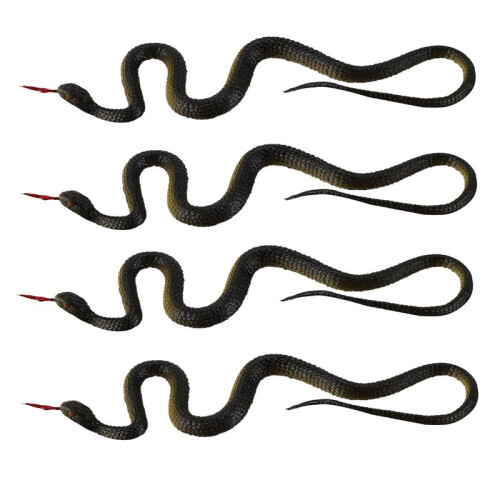4X Rubber Snake Pretend Trick Toy Garden Props 1
