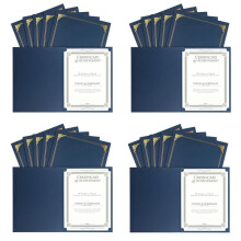 ZertifikathüLlen, 100 Packungen DiplomhüLlen, ZertifikathüLlen mit Goldfolienrand für BriefgrößE 8,5 X 11 Zoll