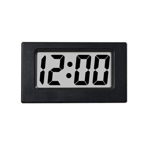 2X  Clock Triangle LED Screen Lectronic Digital Alarm Screen Desktop Clock for Home Office Table Bedroom Decor Black 1