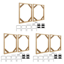 6 Set DIY Solid Wood Canvas Frame Kit, 16X20 Inch Canvas Frame Stretcher Bars Wood for Oil Paintings, Prints and Posters