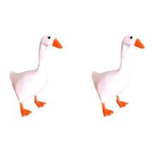 2X Porte-Clés Magnétique en Forme de Canard D'Oie, Décorations de Chambre, Figurines Mignonnes, Ornement, Statues D'Animaux D'Oie Merch pour la