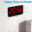 5X Digital Wall Clock, 9Inch LED Digital Clock Large Display with 12/24H,  Digits,Small Silent Wall Clock (Red) 7