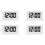 4X  Clock Triangle LED Screen Lectronic Digital Alarm Screen Desktop Clock for Home Office Table Bedroom Decor White 1