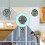 2X Digital Shower Clock Waterproof, Bathroom Timer Clock, Digital Kitchen Wall Clock, No Punching Suction Cup Clock 5