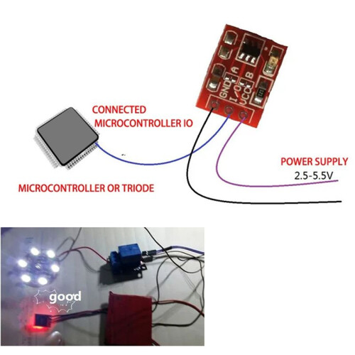 180Pcs TTP223 Touch Sensor Touch Button Module Self -Lock -to -Point Capacitance  Unilateral Transformation 2