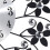 2X 3D Wall Clock,Round Leaf Petals Metal Wall Clock, Dial with Arabic Numerals, Decorative Clock Silver Black 6