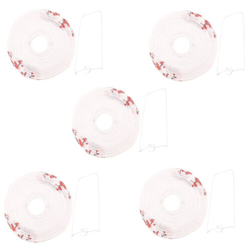 Lanternas de Papel Japonesas/Chinesas de 12 Polegadas em Flor de Cerejeira (Conjunto de 25, Sakura Vermelho) 2