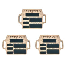 3X Schild "Erster Schultag" - Wiederverwendbare Erinnerungs-Fototafel mit Griffen. Schulanfang, Schulanfang, Kindergarten, Vorschule.