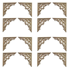 16 STUKS Ongeverfd Houten Lijstwerk Decal Europese Hout Applicaties voor Meubels Kast Bloem Houtsnijwerk Decoratieve 10Cm