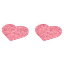 2X Heart Shaped Rug Love Floor Mat Heart Shag Shower Mat Non-Slip for Home Living Room Sofa Bathroom