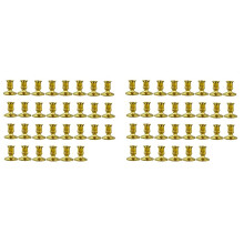 60PCS Gold Pillar Candle Base Taper Candle Holder Candlestick Christmas Decor