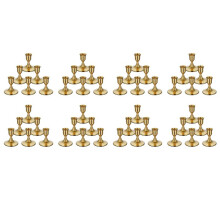 48PCS Brass Gold Taper Candle Holders, Vintage Metal Candlestick Holders for Dinner Room Table Centerpiece or Mantel