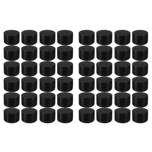 48 Pcs Candle Jar Decorative Labels Empty Storage Tins Candle Tin Can Candlestick Holders Round Tin Containers, D
