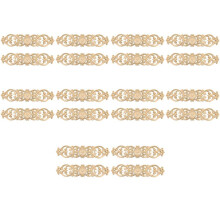 20pcs 30Cmx7Cm Woodcarving Decals Carved Corner Flower Home Decoration Cabinet Door Patch Onlay Wood Applique
