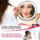 2pcs Flexible Gooseneck Makeup Mirror with LED Light 10X Magnifying Mirror Suction Cup Bright Diffused Light 5