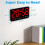 4X Digital Wall Clock, 9Inch LED Digital Clock Large Display with 12/24H,  Digits,Small Silent Wall Clock (Red) 7