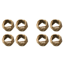 8X Handgeweven Natuurlijke Rotan Servetring Servetring Rieten Ring Western Servet Gesp Eetring
