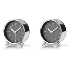 2X Réveil Sans Tic-Tac, Horloge de Chevet Silencieuse de 4 Pouces pour les Gros Dormeurs, Horloge Analogique à Piles, pour le Bureau à Domicile