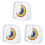 3X 60-Minute Visual Timer with Night Light, Countdown Timer,Pomodoro Timer with Rainbow Pattern White 1