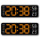 2X Large Digital Wall Clock Temperature and Humidity Week Display Electronic LED Table Alarm Clock 12/24H Orange 1