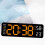 2X Large Digital Wall Clock Temperature and Humidity Week Display Electronic LED Table Alarm Clock 12/24H Orange 3