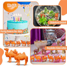 240Pcs Figurines Miniature Toys Models Animal Figurines for Cake Toppers Home Desktop Ornaments Decor