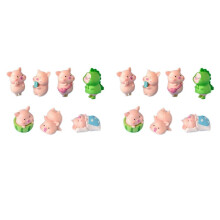 14St Pig Plast Gör-det-Själv Heminredningsfigurer Landskapstillbehör Fairy Garden Miniatyrer Rumsinredning