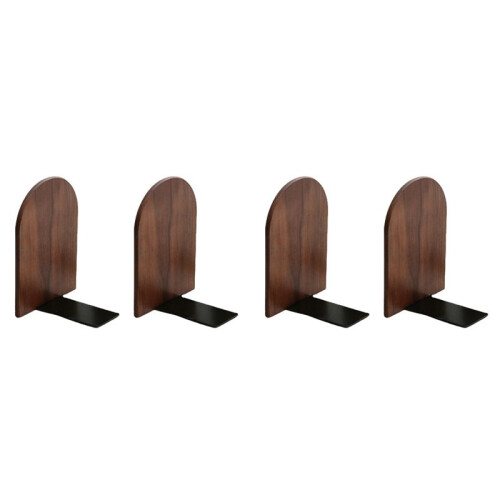 Fermalibri In Legno Fermalibri Antiscivolo per Scaffali Resistenti (4 Pezzi)
