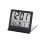 2X Electronic Folding LCD Digital Alarm Clock Desktop Temperature Hygrometer Clock Black 2
