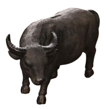 Kuh-Statue, Geschenk, Bulle, Sparschwein, Münze, Penny, Sammlerstück, Sparschwein, Kuh-Skulptur, Schwarz