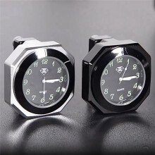 Horloge de Moto Étanche à Quartz, Horloge Lumineuse pour Guidon de 22 à 28 Mm, Style Noir