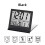 2X Electronic Folding LCD Digital Alarm Clock Desktop Temperature Hygrometer Clock Black 3