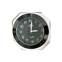 Horloge de Moto Étanche à Quartz, Horloge Lumineuse pour Guidon de 22 à 28 Mm, Style Noir Argent