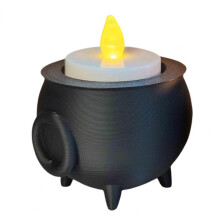 Chaudron Photophore Halloween Spooky 3D Imprimé Noir Sorcière Pot Bougeoir Festival Partys Bureau Décoration B