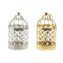 Beiou Decoration Moroccan Lantern Taihua Candlestick Old Fashioned Decoration Silver+Gold
