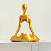 Yoga Figurine Desktop Yoga Statue Yoga Figurine Set Resin Statues for Home Office Decor Desktop Ornaments Black