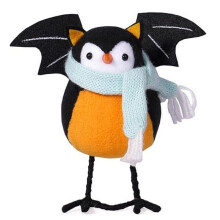 Statue D'Oiseau Debout D'Halloween, Statue D'Oiseau Fantôme, Poupée D'Oiseau D'Halloween, Décoration de Fenêtre de Maison de Bureau Orange