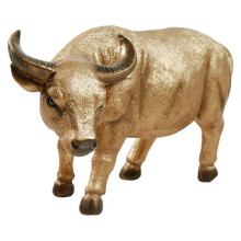 Estátua de Vaca Presente Touro Cofrinho Moeda Moeda Centavo Colecionável Cofrinho Vaca Escultura Ouro
