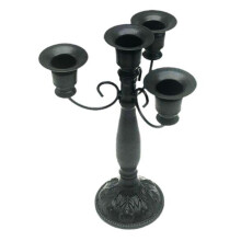 Vela de Varios Brazos Portavelas Centro de Mesa de Boda Portavelas Diseño Vintage Portavelas Alto y Elegante Negro