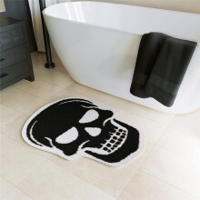 Halloween Doormat Welcome Doormat Fun Cute Skull Front Doormat Non-Slip Washable Carpet Halloween Decoration 50x80cm
