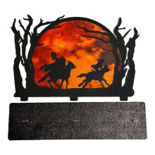 Silhueta Do Cavaleiro Sem Cabeça Decoração de Mesa de Halloween, Estátua da Silhueta Do Cavaleiro Sem Cabeça com Fundo