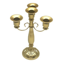 Vela de Varios Brazos Portavelas Centro de Mesa de Boda Portavelas Diseño Vintage Portavelas Alto y Elegante Dorado