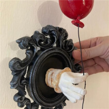 Halloween Gothic Hand Statue Home Wall Key Jewelry Pendant Resin Sculpture Halloween Decoration Horror Props