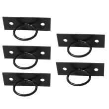 5Pack Black Decorative Rope Supports Holders for Rope Fencing Stair Deck Railing Wall Mounted Hanger Ceiling Hook