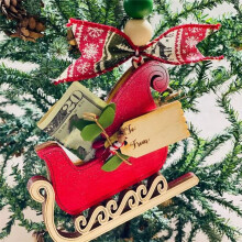 Cute Money Jar Ornaments, Christmas Money Jar Gifts, Suitable for Children, Christmas Tree Gift Pendants C