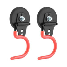 2-Pack Antislip Garage-Opslaghaken, Zware, Sterke Ijzeren Magnetische Bezem, Dweil, Gereedschapshouder, Tuinschoffelhouder, Oranje
