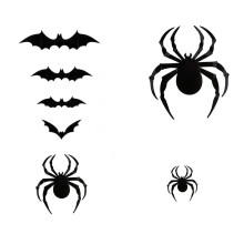 Bat Halloween Decoration 3D Sticker Housing Decoration 120 Bats & 24 Spiders Have Foam Tape