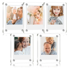 Cadre Photo Magnétique Présentoir Album Photo Table Pivotante de Bureau