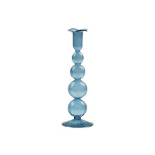 Romantic Glass Candle Holder Vintage Glass Candlestick Hydroponic Transparent Vase European Style Gift Transparent